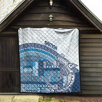 Samoa Mamanu Siapo Royal Blue Quilt Tatau Malie