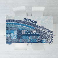 Samoa Mamanu Siapo Royal Blue Tablecloth Tatau Malie