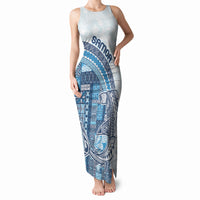 Samoa Mamanu Siapo Royal Blue Tank Maxi Dress Tatau Malie