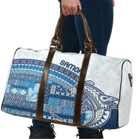 Samoa Mamanu Siapo Royal Blue Travel Bag Tatau Malie