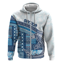 Samoa Mamanu Siapo Royal Blue Zip Hoodie Tatau Malie