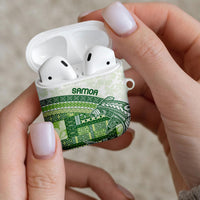 Samoa Mamanu Siapo Forest Green AirPods Case Tatau Malie