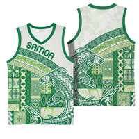 Samoa Mamanu Siapo Forest Green Basketball Jersey Tatau Malie