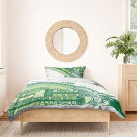 Samoa Mamanu Siapo Forest Green Bedding Set Tatau Malie