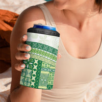 Samoa Mamanu Siapo Forest Green 4 in 1 Can Cooler Tumbler Tatau Malie