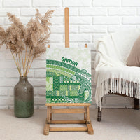 Samoa Mamanu Siapo Forest Green Canvas Wall Art Tatau Malie