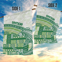 Samoa Mamanu Siapo Forest Green Garden Flag Tatau Malie