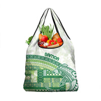 Samoa Mamanu Siapo Forest Green Grocery Bag Tatau Malie