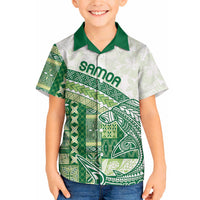 Samoa Mamanu Siapo Forest Green Hawaiian Shirt Tatau Malie