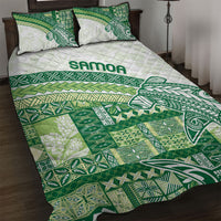 Samoa Mamanu Siapo Forest Green Quilt Bed Set Tatau Malie