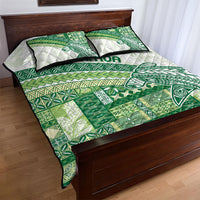 Samoa Mamanu Siapo Forest Green Quilt Bed Set Tatau Malie