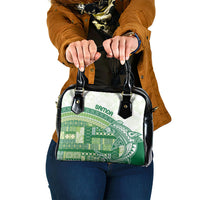 Samoa Mamanu Siapo Forest Green Shoulder Handbag Tatau Malie