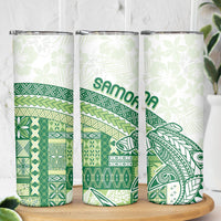 Samoa Mamanu Siapo Forest Green Skinny Tumbler Tatau Malie
