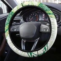 Samoa Mamanu Siapo Forest Green Steering Wheel Cover Tatau Malie