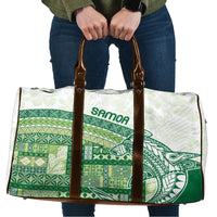 Samoa Mamanu Siapo Forest Green Travel Bag Tatau Malie