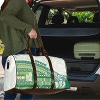 Samoa Mamanu Siapo Forest Green Travel Bag Tatau Malie
