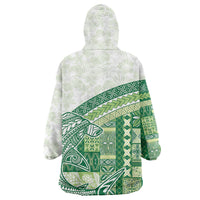 Samoa Mamanu Siapo Forest Green Wearable Blanket Hoodie Tatau Malie