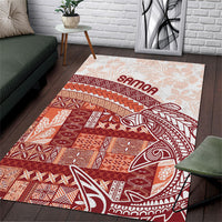 Samoa Mamanu Siapo Crimson Area Rug Tatau Malie