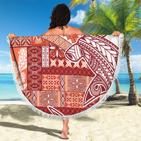 Samoa Mamanu Siapo Crimson Beach Blanket Tatau Malie