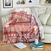 Samoa Mamanu Siapo Crimson Blanket Tatau Malie