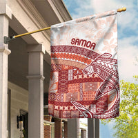 Samoa Mamanu Siapo Crimson Garden Flag Tatau Malie