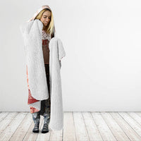 Samoa Mamanu Siapo Crimson Hooded Blanket Tatau Malie