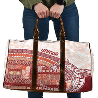 Samoa Mamanu Siapo Crimson Travel Bag Tatau Malie