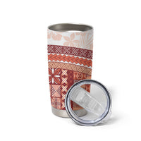 Samoa Mamanu Siapo Crimson Tumbler Cup Tatau Malie