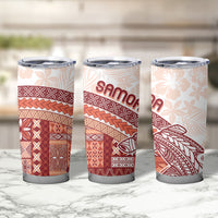 Samoa Mamanu Siapo Crimson Tumbler Cup Tatau Malie