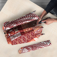 Samoa Mamanu Siapo Crimson Umbrella Tatau Malie