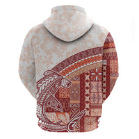 Samoa Mamanu Siapo Crimson Zip Hoodie Tatau Malie