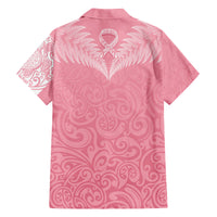 Personalised New Zealand Family Matching Long Sleeve Bodycon Dress and Hawaiian Shirt Pink Ribbon Tattoo Mix Silver Fern LT7 - Polynesian Pride