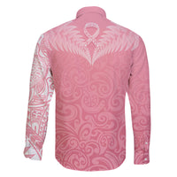 Personalised New Zealand Family Matching Long Sleeve Bodycon Dress and Hawaiian Shirt Pink Ribbon Tattoo Mix Silver Fern LT7 - Polynesian Pride