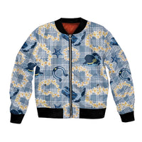 Aloha Hawaii Paniolo Jeans Palaka Bomber Jacket Coastal Rodeo - Polynesian Pride