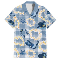 Aloha Hawaii Paniolo Jeans Palaka Family Matching Off Shoulder Short Dress and Hawaiian Shirt Coastal Rodeo - Polynesian Pride