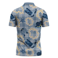 Aloha Hawaii Paniolo Jeans Palaka Zipper Polo Shirt Coastal Rodeo - Polynesian Pride