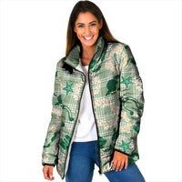 Aloha Hawaii Paniolo Mint Palaka Padded Jacket Coastal Rodeo - Polynesian Pride