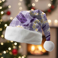 Aloha Hawaii Paniolo Lavender Palaka Christmas Santa Hat Coastal Rodeo - Polynesian Pride