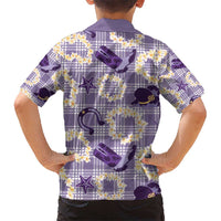 Aloha Hawaii Paniolo Lavender Palaka Hawaiian Shirt Coastal Rodeo - Polynesian Pride