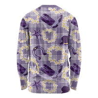 Aloha Hawaii Paniolo Lavender Palaka Long Sleeve Shirt Coastal Rodeo - Polynesian Pride