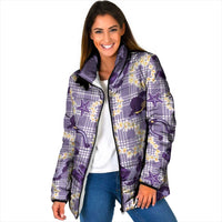 Aloha Hawaii Paniolo Lavender Palaka Padded Jacket Coastal Rodeo - Polynesian Pride