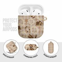 Aloha Hawaii Paniolo Khaki Palaka AirPods Case Coastal Rodeo - Polynesian Pride