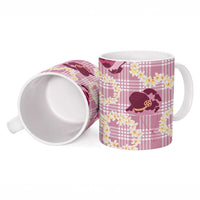 Aloha Hawaii Paniolo Lokelani Rose Palaka Ceramic Mug Coastal Rodeo - Polynesian Pride