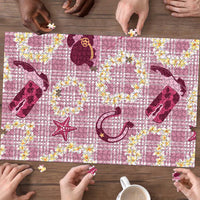 Aloha Hawaii Paniolo Lokelani Rose Palaka Puzzle Coastal Rodeo - Polynesian Pride