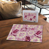 Aloha Hawaii Paniolo Lokelani Rose Palaka Puzzle Coastal Rodeo - Polynesian Pride