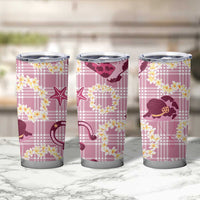Aloha Hawaii Paniolo Lokelani Rose Palaka Tumbler Cup Coastal Rodeo - Polynesian Pride