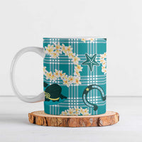 Aloha Hawaii Paniolo Teal Palaka Ceramic Mug Coastal Rodeo - Polynesian Pride