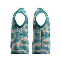 Aloha Hawaii Paniolo Teal Palaka Christmas Knitted V-Neck Vest Coastal Rodeo - Polynesian Pride