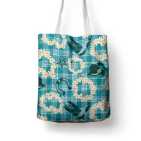 Aloha Hawaii Paniolo Teal Palaka Tote Bag Coastal Rodeo - Polynesian Pride