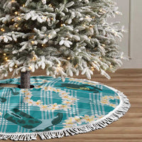Aloha Hawaii Paniolo Teal Palaka Tree Skirt Coastal Rodeo - Polynesian Pride
